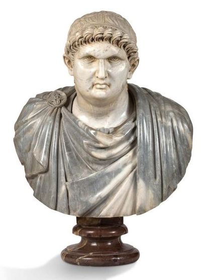 ECOLE ITALIENNE DU XIXE SIÈCLE DANS LE GOUT DE L'ANTIQUE 
Buste de Néron, empereur...