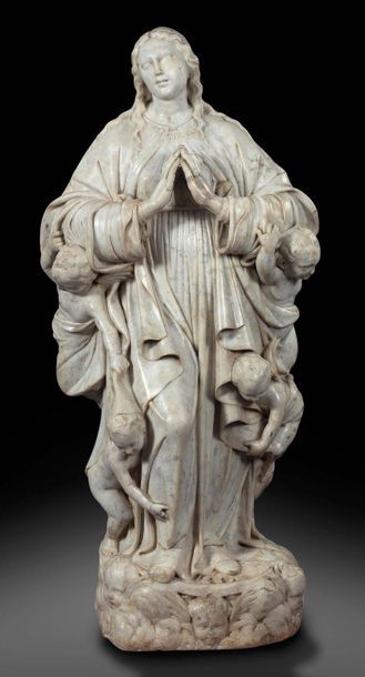 ATTRIBUÉE À GIOVAN DOMENICO D'AURIA († 1573) MILIEU DU XVIE SIÈCLE 
Great Virgin...