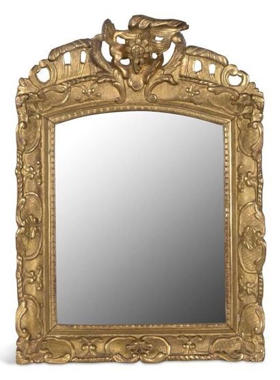 MIRROR made of carved gilded rectangular...