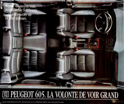 Peugeot 605 
Lot de 7 affiches publicitaires
Intérieur : création HDM 2 exemplaires
114...