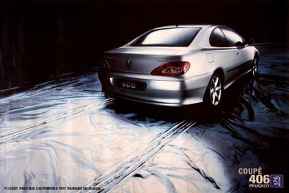 Peugeot 406 coupé 
Set of 4 advertising posters 406 in cage 1 copy, 406 takes out...