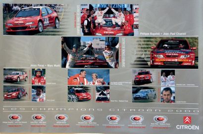 Citroën WRC Lot de 3 affiches représentant :
Xsara WRC : 2 affiches
99 x 83 cm environ...