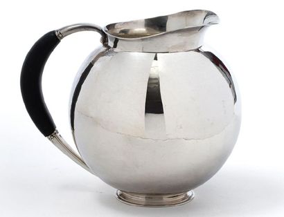 JOHAN ROHDE (1856-1935) FOR GEORG JENSEN SILVER PICHET With a spherical body and...