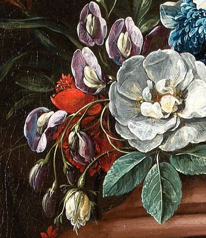 GASPAR PEETER VERBRUGGEN 
Still-life of a vase with flowers
Oil on canvas, signed...