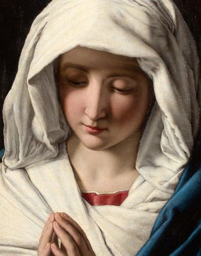 GIOVANNI BATTISTA SALVI, DIT SASSOFERRATO 
Vierge en prière
Huile sur toile 44 x...