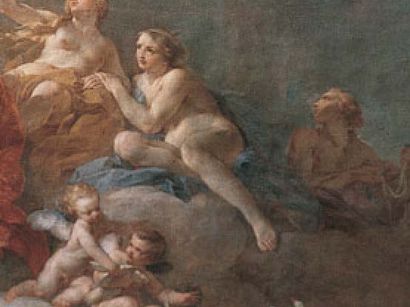 FRANÇOIS LEMOYNE 
Etude de femme assise pour le plafond du Salon d'Hercule à Versailles
Pierre...