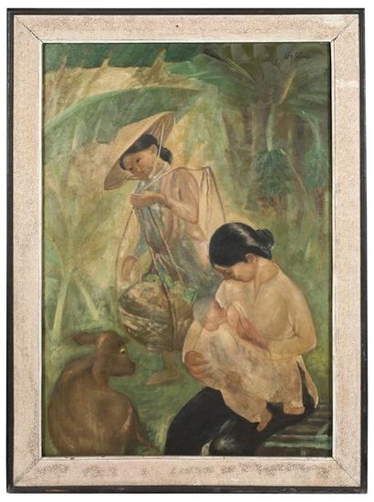 NGUYEN SIÊN (1916-2014) 
Maternity
Oil on canvas, signed upper right

100 x 70 cm

Oil...