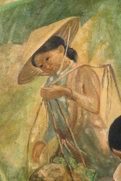 NGUYEN SIÊN (1916-2014) 
孕妇
布面油画，右上角签名

100 x 70 cm

布面油画，右上角签名。


