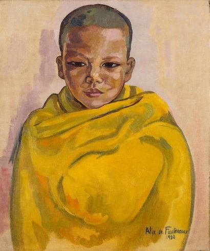 Alix AYMÉ (1894-1989) 
年轻的男孩，1930年
油画，有部分签名
右下角签名
46 x 38 cm -15 1/8 x 14 1/4 in...
