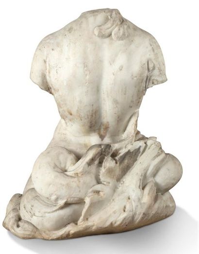 null BUSTE DE TRITON
en marbre blanc sculpté en ronde-bosse,
sculpture de fontaine.
XVIe/...