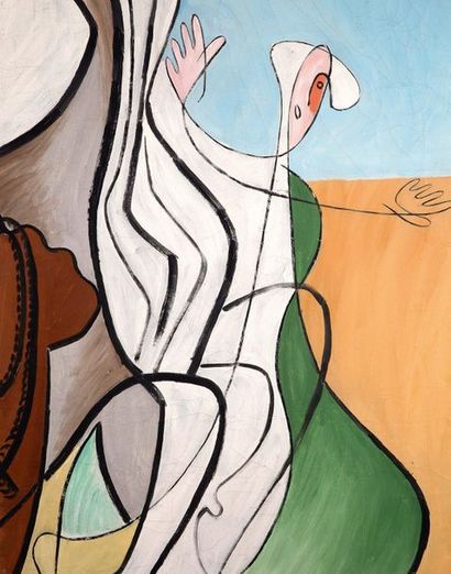 Leopold SURVAGE (1879-1968) Le cheval, 1933
Huile sur toile, signée et datée en bas...