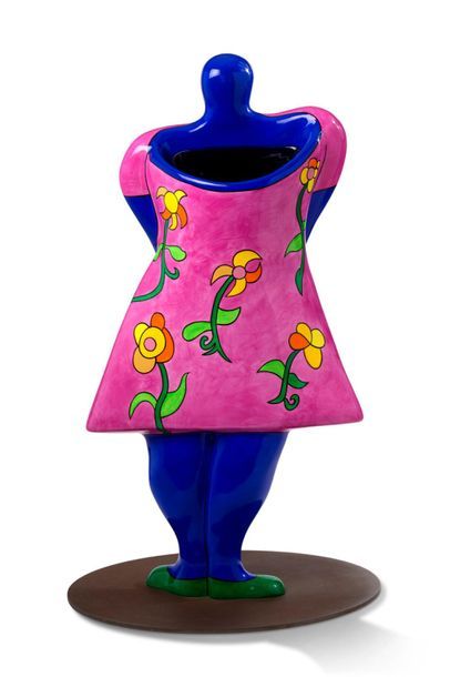 Niki de SAINT PHALLE (1930-2001) 
Lady with handbag vase, 2000

Résine polyester...