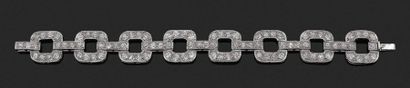 null BRACELET «DIAMANTS»
Diamants taille ancienne, or gris 18K (750)
L.: 18.5 cm...