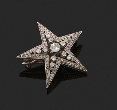 null STAR" SPINDLE
Old cut diamonds, pink, silver (<800), or 18K (750)
19th century
L.:...