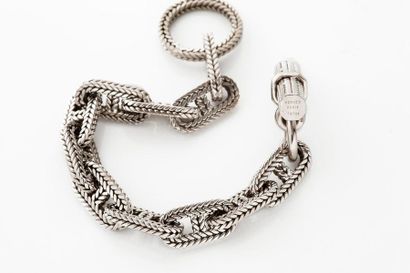 HERMES «CHAÎNE D'ANCRE»
Bracelet, grand modèle.
Or gris 18K (750). Signé et numéroté.
Poinçon...