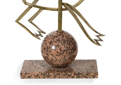 Georges Braque GEORGES BRAQUE

(1882-1963)

Hermès, 1963/2001

Bronze doré et granit...