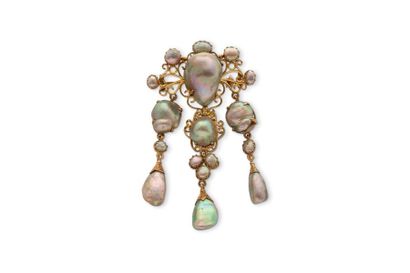 null Broche "soufflures de perles"

soufflures de perles, or jaune 18K (750).

H.:...