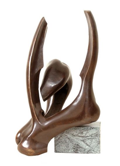 JORE François Sentiments Sculpture bronze cire perdue, patine brune rouge SBD, H....