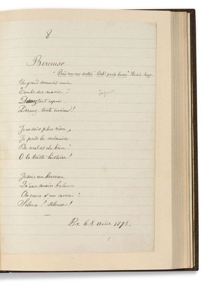 VERLAINE PAUL (1844-1896) 
Cellulairement, autograph manuscript of 32 poems, with...