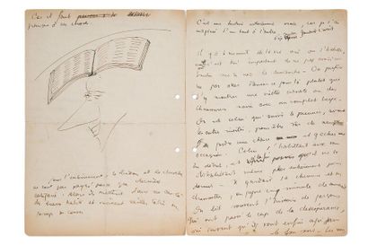 VIAN Boris 
L'Écume des Jours, preparatory manuscripts with original drawings [1946],...