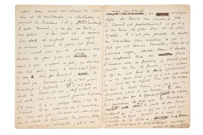 VIAN Boris 
L'Écume des Jours, preparatory manuscripts with original drawings [1946],...