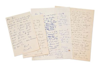 CHANDLER Raymond (1888-1959) 5 lettres autographes signées et 6 lettres tapuscrites...