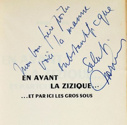 VIAN Boris 
En Avant la zizique. Paris, Le Livre Contemporain, 1958
In-12, couverture...