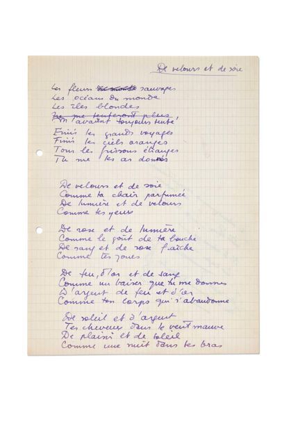 null Lyrics: Boris Vian - Music: Jimmy Walter. 12 musical manuscripts (n° 3, 4, 7,...