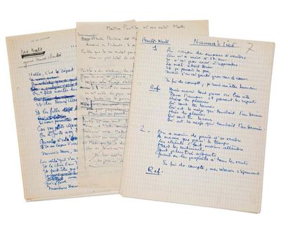 null Manuscrits sur le spectacle dédiés à Bertolt Brecht et au compositeur Kurt Weill....