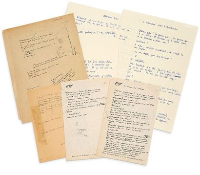 CAMUS Albert (1913-1960) 
L'Homme révolté, a file containing many documents from...