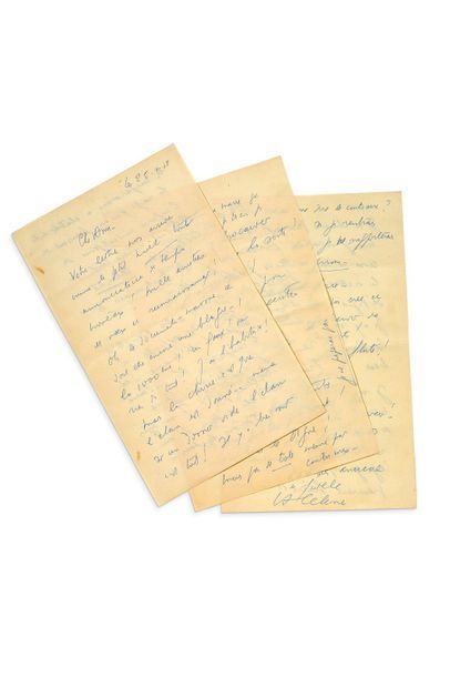 CELINE LOUIS-FERDINAND (1894-1961) 
Signed autograph letter addressed to Paul MARTEAU...