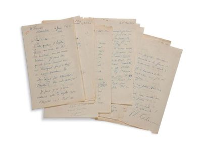 CELINE LOUIS-FERDINAND (1894-1961) 
Set of 23 signed autograph letters addressed...