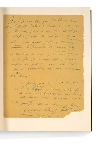 CELINE LOUIS-FERDINAND (1894-1961) 
Rigodon, autograph manuscript [January 1960 -...