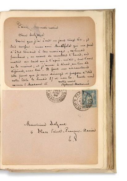 MALLARMÉ Stéphane (1842-1898) 
Autograph correspondence addressed to Alidor DELZANT...