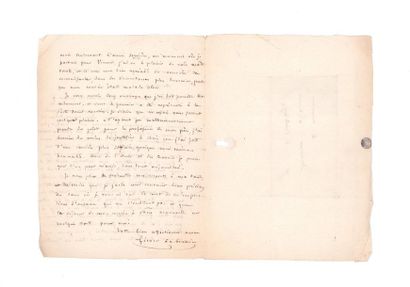 NERVAL, Gérard de (1808-1855) 
Lettre autographe signée
S.l., 17 août 1840. 2 pages...