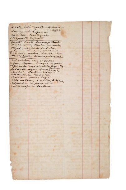 RIMBAUD ARTHUR (1854-1891) 
Manuscrit autographe [Vers 1877], 1 page ½ à l'encre...