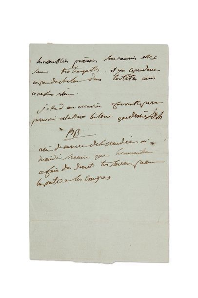 Napoléon Ier (1769-1821) + L.A.S. «BB», Paris 21 fructidor [III : 7 septembre 1795,...