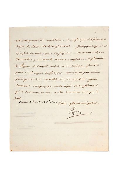 Napoléon Ier (1769-1821) + L.S. «Napo», Fontainebleau 13 octobre 1810, «au Viceroi»...