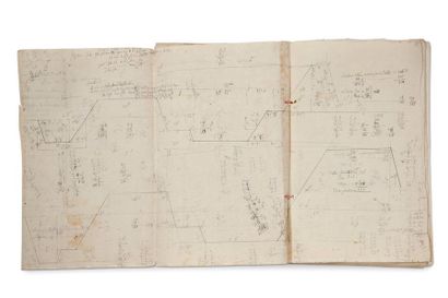 Napoléon Ier (1769-1821) + MANUSCRIPT largely autograph with many
DRAWINGS and Sketches,...