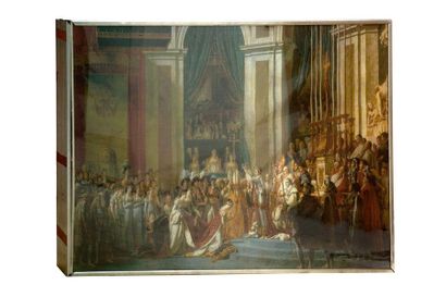 null + Large illuminated electric panel representing the coronation of Napoleon
L.180...