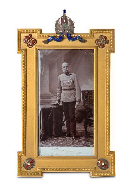 FRANÇOIS-JOSEPH Ier (1830-1916) Empereur d'Autriche 
PHOTOGRAPHY signed "François...