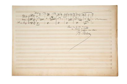 BERLIOZ Hector (1803-1869) MANUSCRIT MUSICAL autographe signé « H. Berlioz », [Roméo...