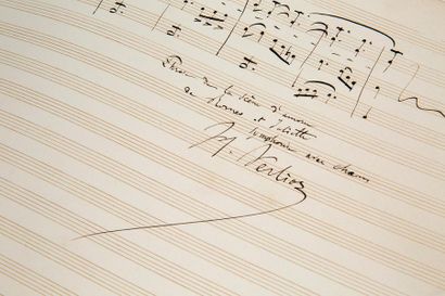 BERLIOZ Hector (1803-1869) MANUSCRIT MUSICAL autographe signé « H. Berlioz », [Roméo...