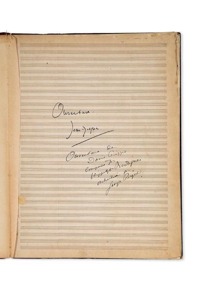 BIZET Georges (1838-1875) MANUSCRIT MUSICAL autograph signed " Georges Bizet ", Overture...