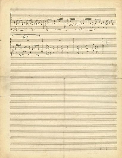 GOUNOD Charles (1818-1893) MUSICAL MANUSCRIPT autograph signed "Ch. Gounod", "There...