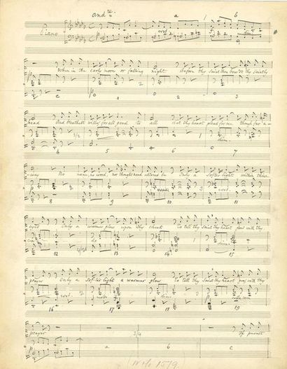 GOUNOD Charles (1818-1893) 
MANUSCRIT MUSICAL autographe signé « Charles Gounod »,...