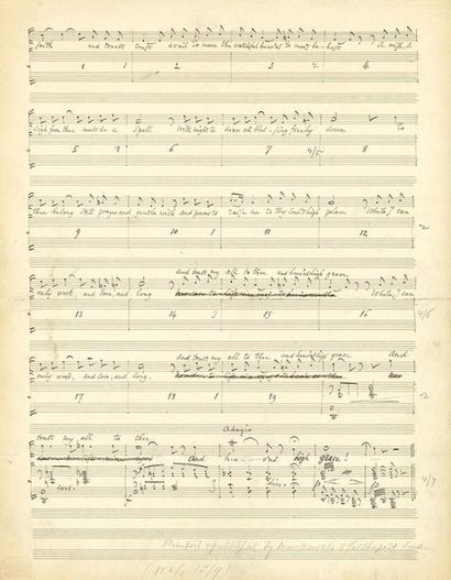 GOUNOD Charles (1818-1893) MANUSCRIT MUSICAL autograph signed " Charles Gounod ",...