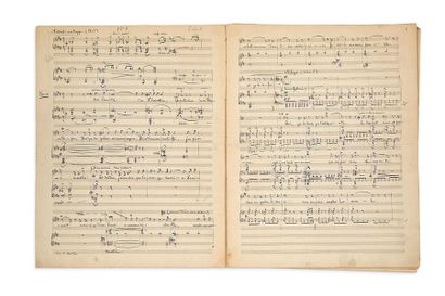LALO ÉDOUARD (1823-1892) MANUSCRIT MUSICAL autograph signed " E. Lalo", The King...
