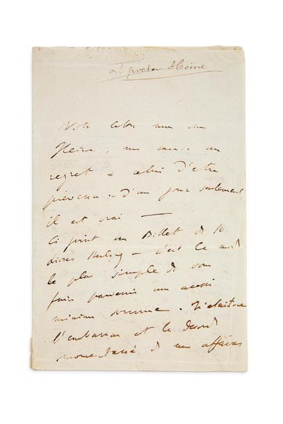 LISZT Franz (1811-1886) 
L.A.S. « F. Liszt », 29 mai 1841, à Heinrich HEINE ; 3 pages...