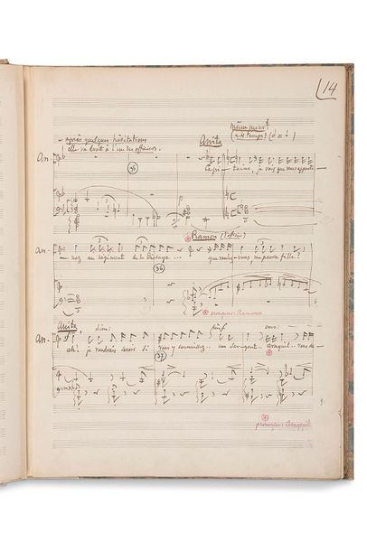 MASSENET Jules (1842-1912) 
MANUSCRIT MUSICAL autographe, La Navarraise, 1893 ; [1]-102...